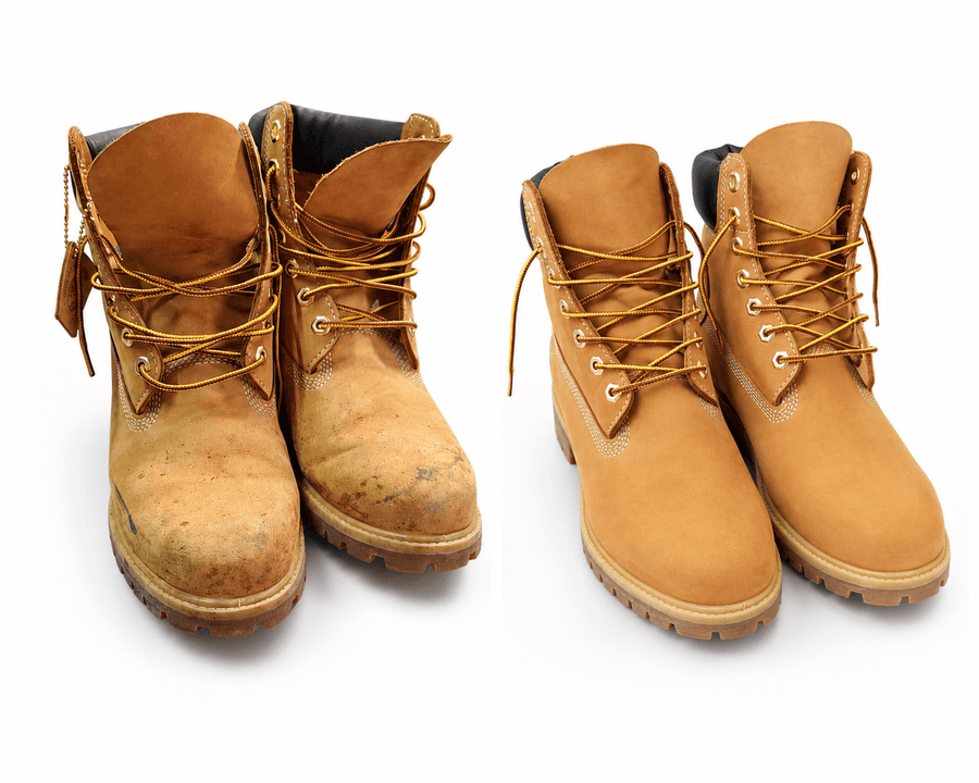 Esempio di riparazione artigianale di scarpe