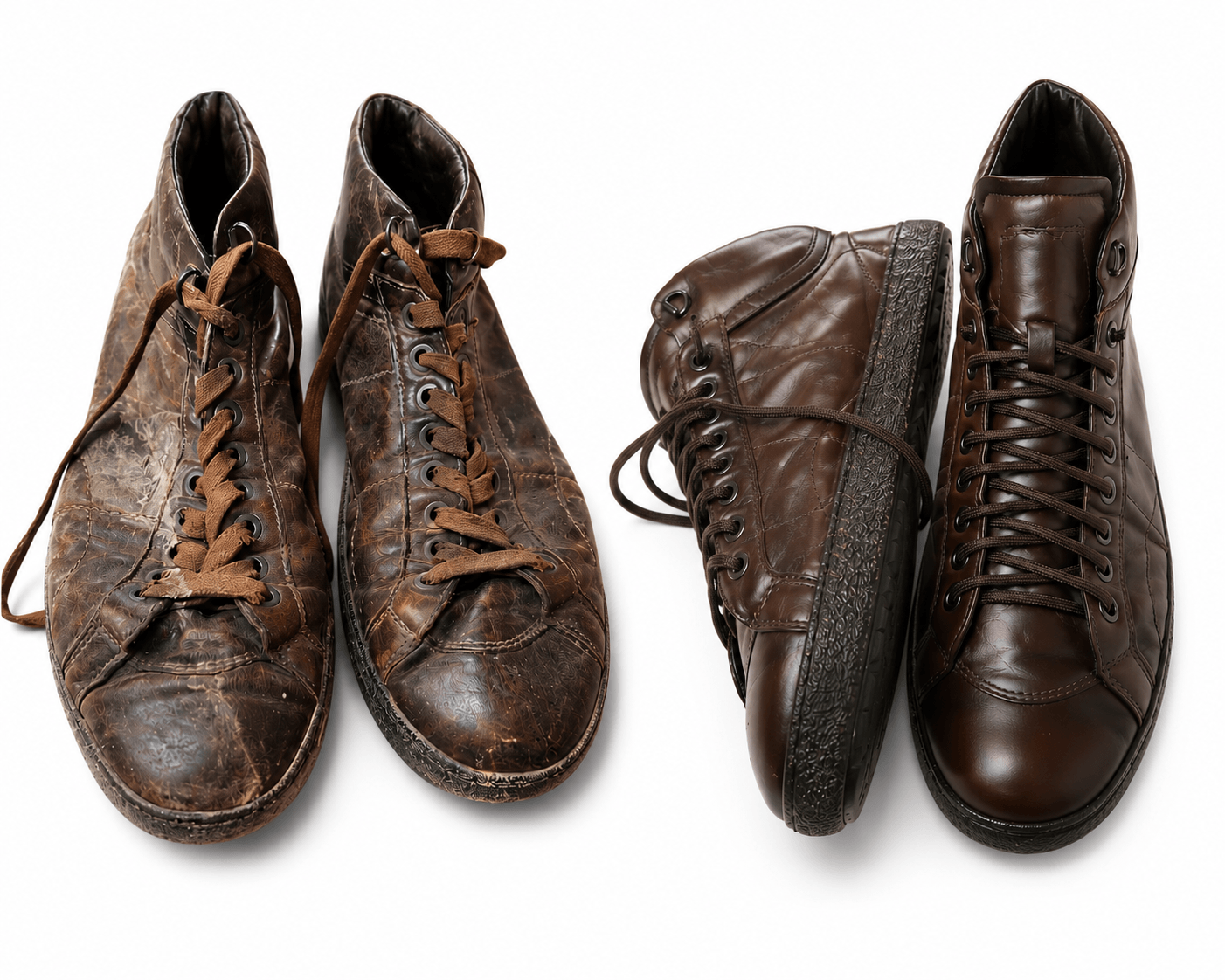 Servizio di restauro sneakers con lavaggio, igienizzazione, tintura e trattamento professionale per scarpe sportive in pelle e tessuto.