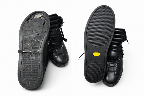 Sostituzione del fondo di sneakers con lavorazione artigianale per ripristinare comfort, aderenza e durata della calzatura.