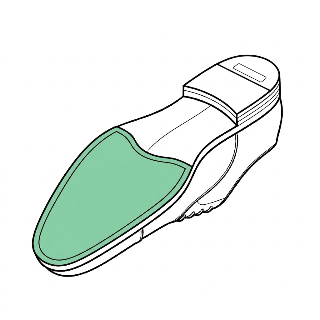 Sostituzione della suola in gomma per scarpe da uomo con lavorazione artigianale per migliorare aderenza, comfort e durata.